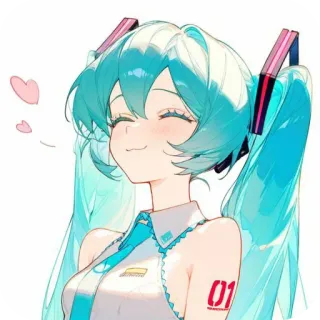 ❤ Hatsune Miku Vocaloid telegram sticker