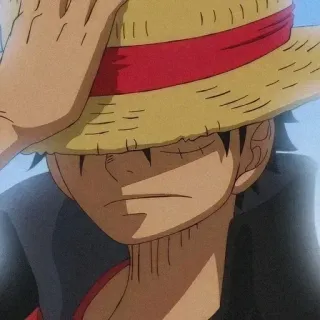 😶 Monkey D. Luffy One Piece Anime, One Piece, Monkey D. Luffy, Luffy, Sombrero de paja, Pirata, Dibujo animado telegram sticker