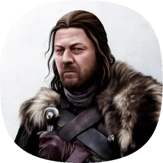 😍 Ned Stark Game of Thrones Game of Thrones, Ned Stark, Sean Bean, Winter is Coming, Stiker telegram sticker