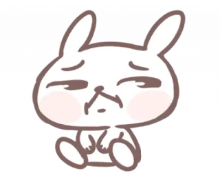 🎀 thỏ, dễ thương, hoạt hình, động vật, kawaii telegram sticker