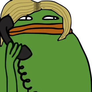 👨‍💼 Pepe the Frog pepe, 青蛙, 表情包, 电话, 电话 whatsapp sticker
