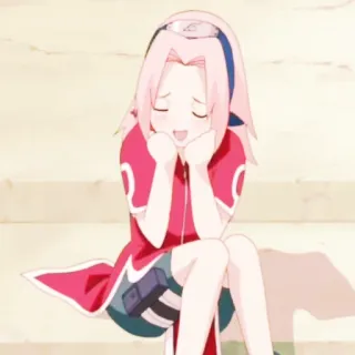 🌸 Sakura Naruto Sakura, Naruto, Anime, Cartoon, Charakter, pinke Haare telegram sticker