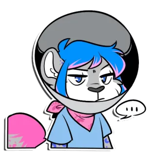 😐 ... cartoon, personage, spraakballon, dier, sticker whatsapp sticker