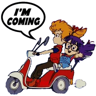 🏍 I'M COMING Desenho animado, Patinete, Andar, Diversão, Animação, Aventura telegram sticker