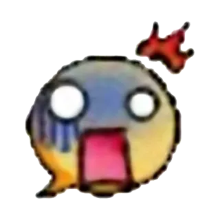 😱 emoji, spaventato, scioccato, espressione, cartone animato, emozione telegram sticker