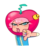 🤩 만화, 스티커, 싫어요, 싫음, 체리, 귀여운, 웃긴 telegram sticker