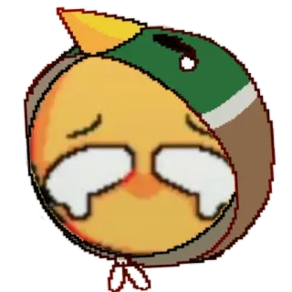 😭 canard, triste, pleurer, animal, dessin animé, emoji whatsapp sticker