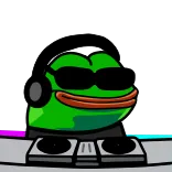 😎 Pepe the Frog Pepe, ếch, DJ, âm nhạc, kính râm, nhảy whatsapp sticker