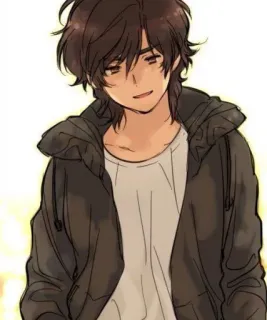 😊 Anime, Ragazzo, Personaggio, Sorriso, Carino telegram sticker