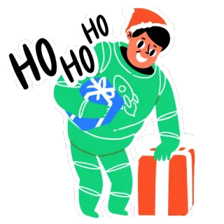 🎅 HO HO HO navidad, jo jo jo, papá noel, fiesta, regalo, festivo telegram sticker