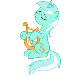 🎼 pony, cartoon, lyre, music, cute, animal, magic telegram sticker