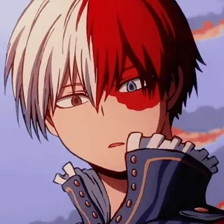☺️ Shoto Todoroki My Hero Academia Аниме, Сёнэн, Супергерой, Наполовину холодный Наполовину горячий, Манга telegram sticker