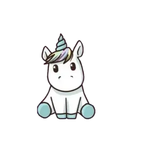 💋 Einhorn, niedlich, Cartoon, kawaii telegram sticker