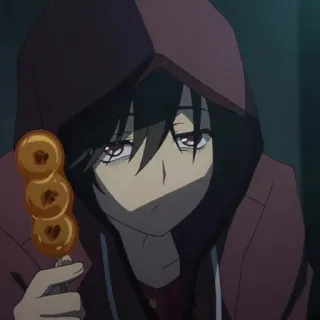 🥀 Anime, Personnage, Nourriture, Sweat à capuche, Manga telegram sticker