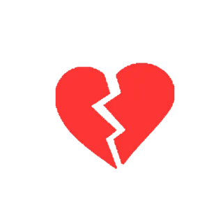 💔 rojo, corazón, amor, pegatina whatsapp sticker