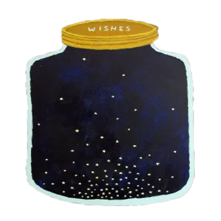 🔮 WISHES deseos, tarro, estrellas, sueños, magia telegram sticker