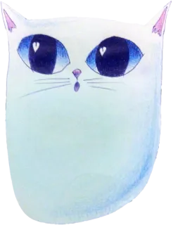 😮 gato, gatito, lindo, ojos azules, animal, mascota telegram sticker