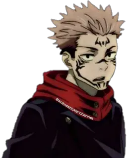 👀 Ryomen Sukuna Jujutsu Kaisen Anime, Sticker, Manga, Jujutsu Kaisen, Ryomen Sukuna, Fluch, Dämon telegram sticker
