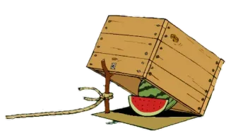 🍉 Трэп, Арбуз, Коробка, Мультфильм, Малый барабан telegram sticker