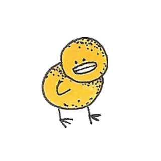 🐥 Мультфильм, Персонаж, Желтый, Счастливый, Милый telegram sticker