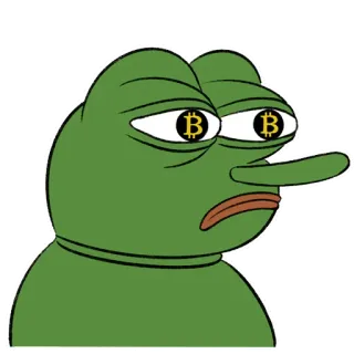 🤥 Pepe the Frog ペペ, カエル, インターネットミーム, ビットコイン, 仮想通貨 telegram sticker