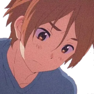 😳 Аниме, Мультфильм, Мальчик, Персонаж whatsapp sticker