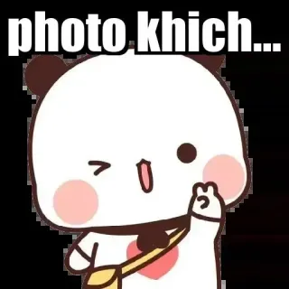 ✌ photo khich... mignon, panda, dessin animé, autocollant, animal, kawaii whatsapp sticker