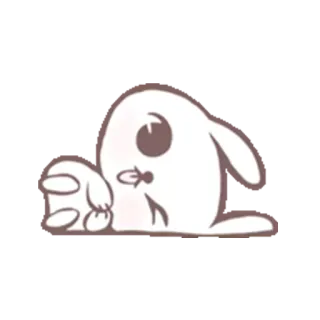 🌸 动物, 兔子, 可爱, 卡通 telegram sticker