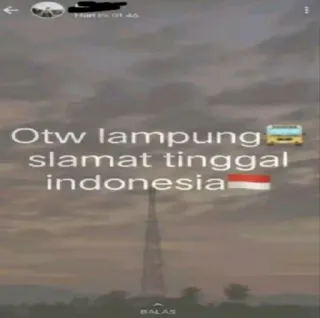 😅 Otw lampung slamat tinggal indonesia telegram sticker