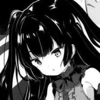 🖤 Anime, Mangá, Garota, Cabelo Preto, Fofa telegram sticker