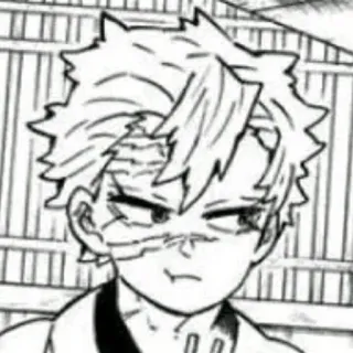 🤍 Sanemi Shinazugawa Demon Slayer 动漫, 漫画, 鬼灭之刃, 不死川实弥, 风柱 telegram sticker