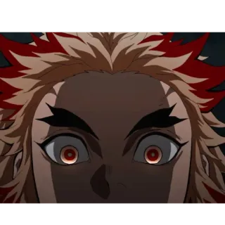 👀 Kyojuro Rengoku Demon Slayer Anime, Demon Slayer, Rengoku, Kyojuro Rengoku, Fogo, Olhos telegram sticker