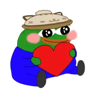 🥰 Pepe the Frog pepe, ếch, dễ thương, tình yêu, kawaii telegram sticker