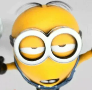 😏 Minion minion, cartoon, yellow telegram sticker