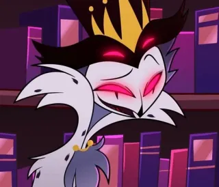 🦉 Stolas Helluva Boss burung hantu, setan, kerajaan, animasi, kartun, buku telegram sticker