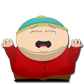 😭 Eric Cartman South Park 哭泣, 卡通, 动画, 角色, 埃里克·卡特曼 telegram sticker