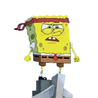 👍 SpongeBob SquarePants Bob Esponja, desenho animado, personagem, engraçado, bravo, tiara whatsapp sticker