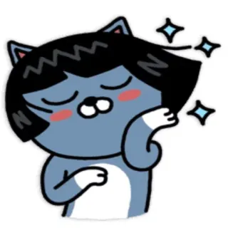 😽 Katze, süß, Tier, Cartoon, Figur, skurril telegram sticker