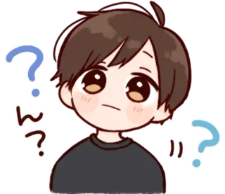 🎭 ん? Anime, Domanda, Cartone animato, Confuso, Pensieroso telegram sticker