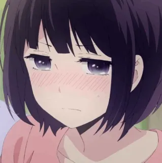 🖇 Anime, Fille, Triste, Dessin animé, Illustration telegram sticker