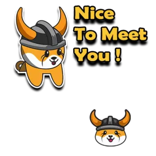 🤝 Nice To Meet You ! pies, wiking, hełm, przyjazny, powitanie, kreskówka telegram sticker