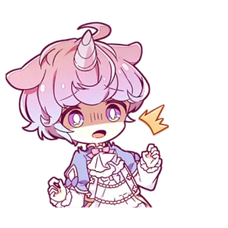 😲 Anime, Manga, Einhorn, Niedlich, Chibi telegram sticker