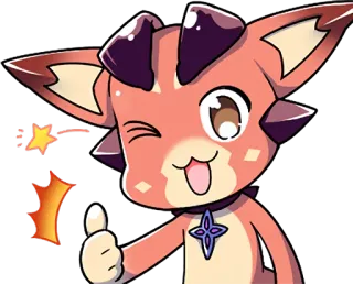😉 만화, 동물, 엄지 척, 귀여운, 윙크 telegram sticker