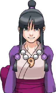 🙂 Maya Fey Ace Attorney ゲーム, キャラクター, アニメ, 霊媒 telegram sticker