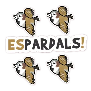🐦 ESPARDALS! 鳥, スズメ, 動物, 自然 whatsapp sticker
