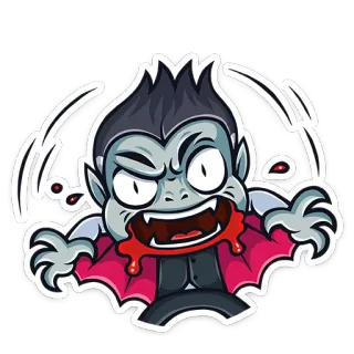 👹 vampire vampiro, halloween, monstruo, sangre, dibujos animados telegram sticker