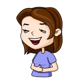 😂 lachen, cartoon, frau, ausdruck, freude telegram sticker