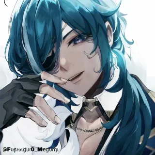 🔲 @Fushiguro_Megumi アニメ, アニメ 男の子, ファンアート, デジタルアート telegram sticker