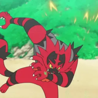 💪 Incineroar Pokemon pokemon, incineroar, fire type, fighting type, monster, anime telegram sticker