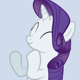👏 Rarity My Little Pony Rareté, My Little Pony, dessin animé, cheval, poney, mignon telegram sticker